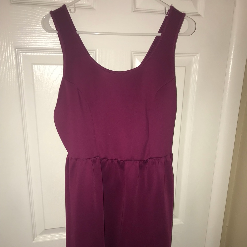 Purple midi dress